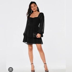 H&M Black long sleeve dress